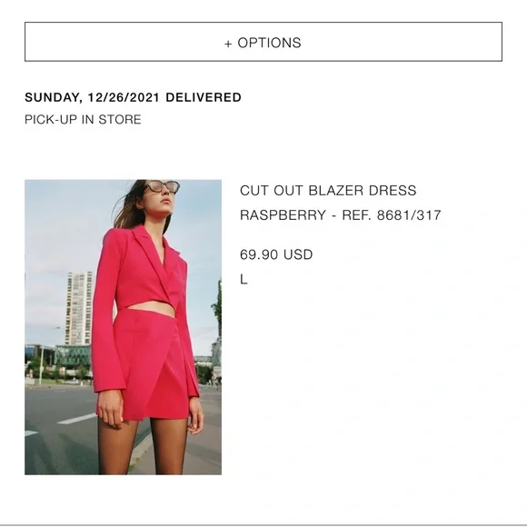 Cut out blazer dress from Zara